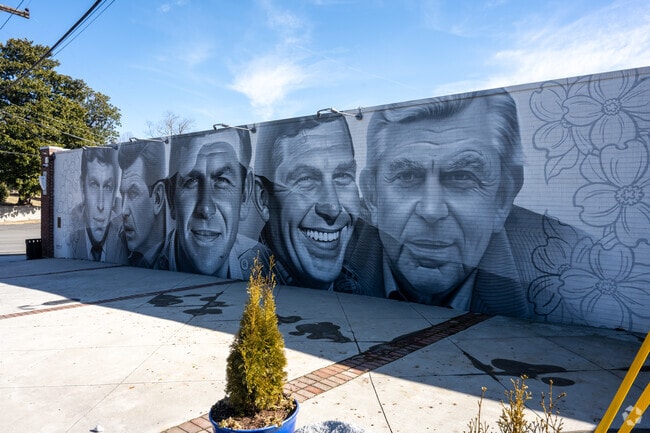 Mount Airy is home to the legendary Andy Griffith and you can stop and take a picture at the mural which showcases his life.