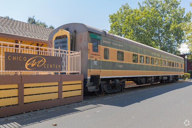 The Chico Art Center is right next to the Antrak station.