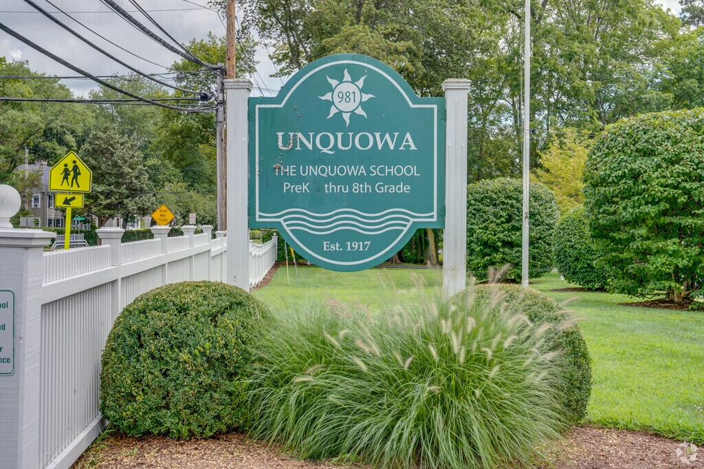 The Unquowa School in Stratfield Village serves students in grades Kindergarten through 8th.