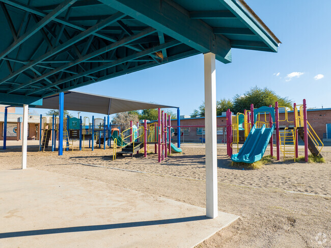 There's plenty of different playground equipment for students to enjoy at Hollinger K-8