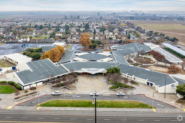 The entrance to Edith B. Storey Elementary School in Fresno.