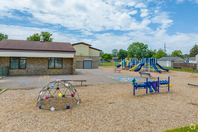 One of two large playgrounds at Violet Elementary School in Saint Clair Shores.