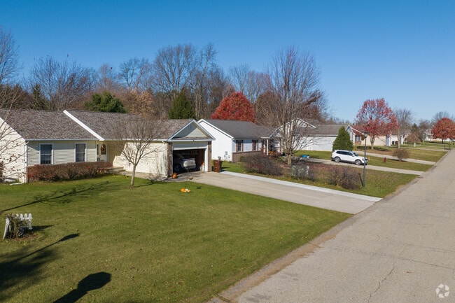 Adams street in Dansville is lined with newer homes built in the last few years.