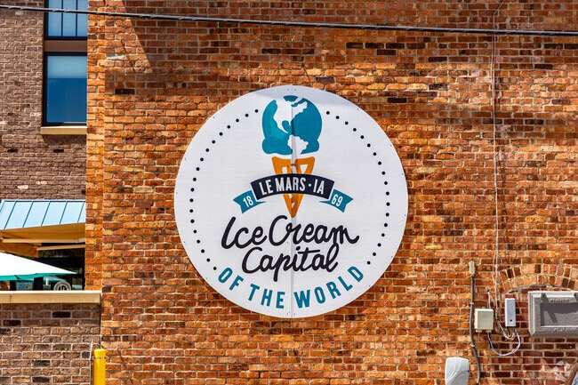 Ice cream cones are found all throughout the city of Le Mars.