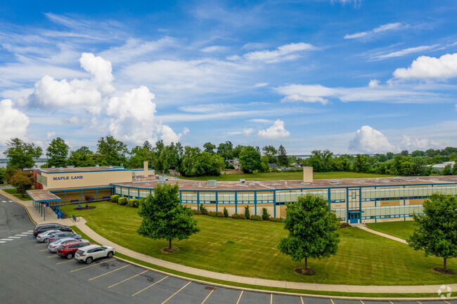 An aerial look over Maple Lane Elementary School in Wilmington, DE.