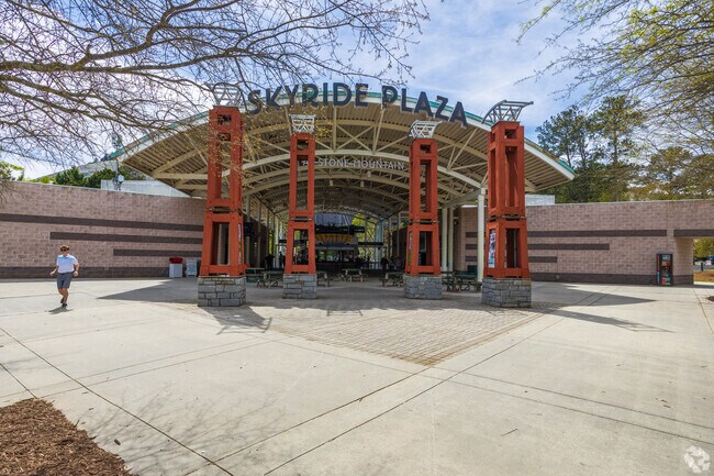 Skip the hike and take the skytrain to the peak of Stone Mountain.