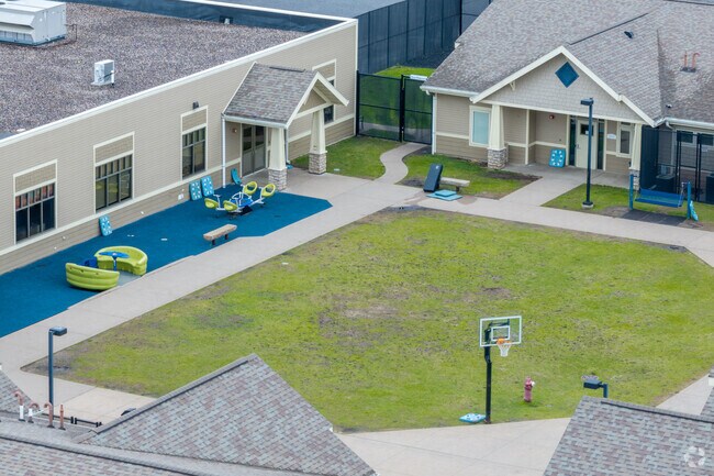 Chileda has a secure outdoor recreational area.