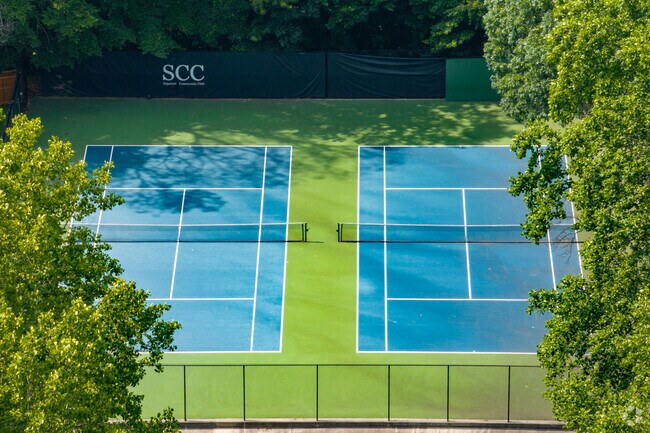 Sagamore Hills Community Center offers residents tennis courts on which to play.