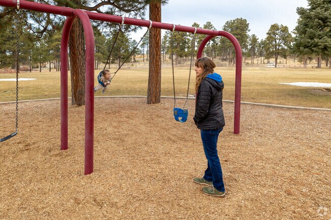 Have fun on the swings at Black Forest Park.