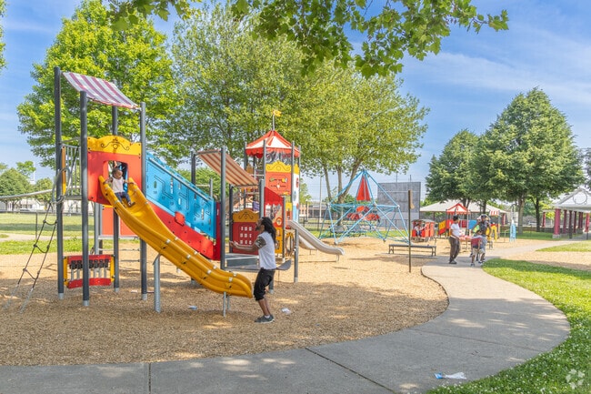 Kids love the splash pad and playground at Went Field Park in West End.