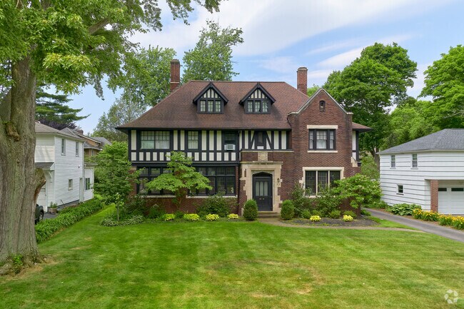 Browncroft has Tudor-style homes characterized by spacious yards.