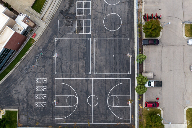 A blacktop play area offers different ways to be active at North Ogden Elementary School.