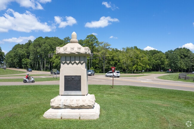 Chickamauga-Chattanooga Military Park showcases monuments and statues honoring soldiers.