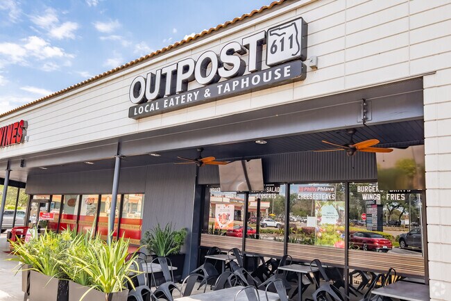 Outpost 611 is a local eatery and tap house close to Woodgate.