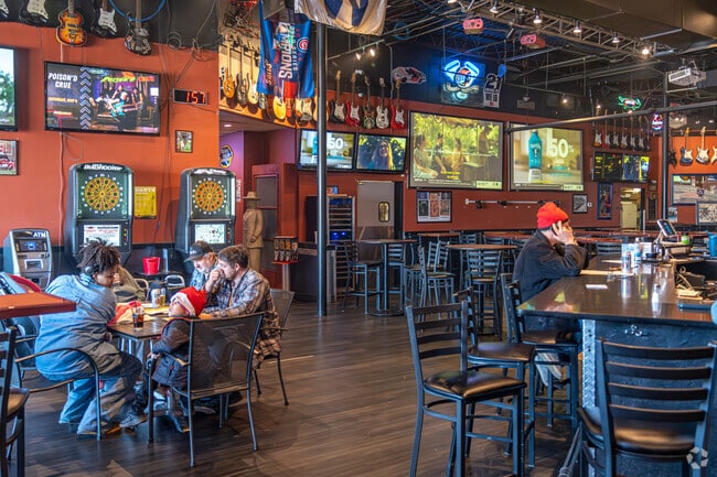 Tailgaters Sports Bar lets residents watch their favorite teams and local bands.