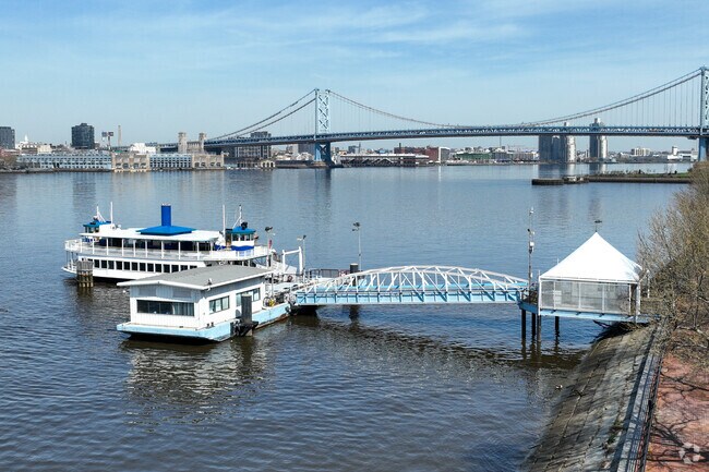 Ferries are available from Camden to Philadelphia.