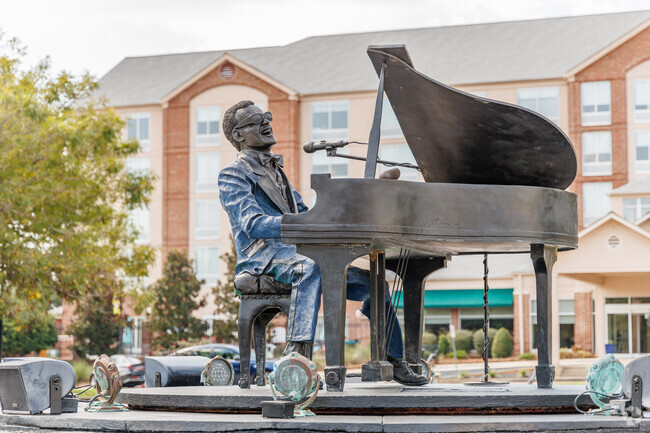 The Ray Charles statue is the centerpiece at the Ray Charles Park.