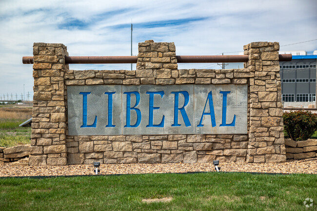 Liberal has several stone city signs throughout the town.