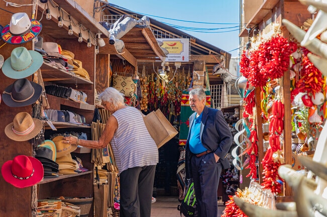 Hat shopping in downtown Santa Fe is only a few minutes away from Southeast.