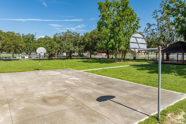 Kids enjoy outdoor play on the sports courts at Inverness Primary School.