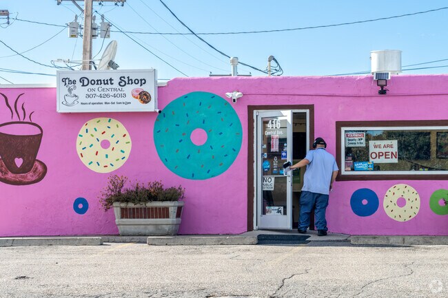 The Donut Shop serves coffee and pastries minutes from Fox Farm-College.