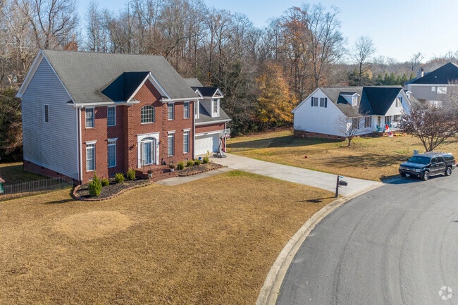 Brick colonial-style homes epitomize the elegance of the neighborhood of Windsor.