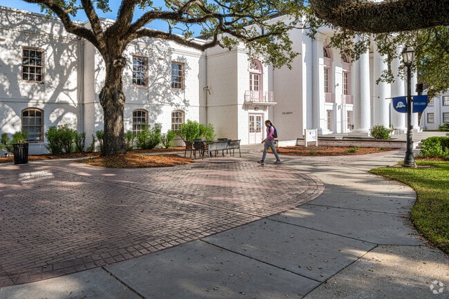 Dillard University has large oaks for relaxing walks.
