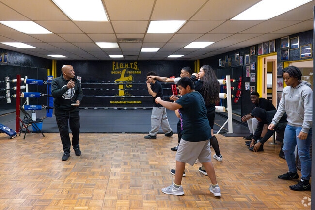 Ruben Campos Community Center within Nunez Park offers boxing lessons for youth.