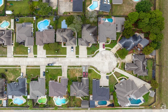 A cul-de-sac of traditional and national homes in Port Neches.