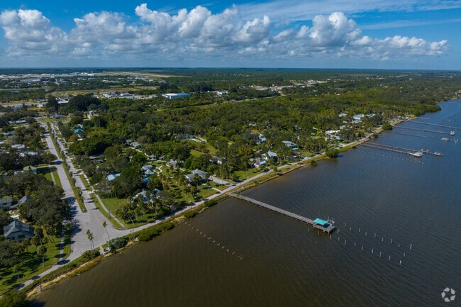 Aerial view looking south of St Lucie Village neighborhood.
