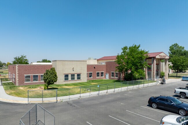 Student entrance at Heritage Community Charter School.