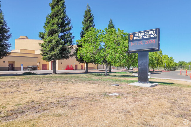 Cesar Chavez High is a lively hub within Valley Oak, Stockton’s education.