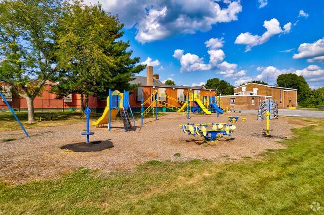 Students can use the playground during recess at Letort Elementary School.