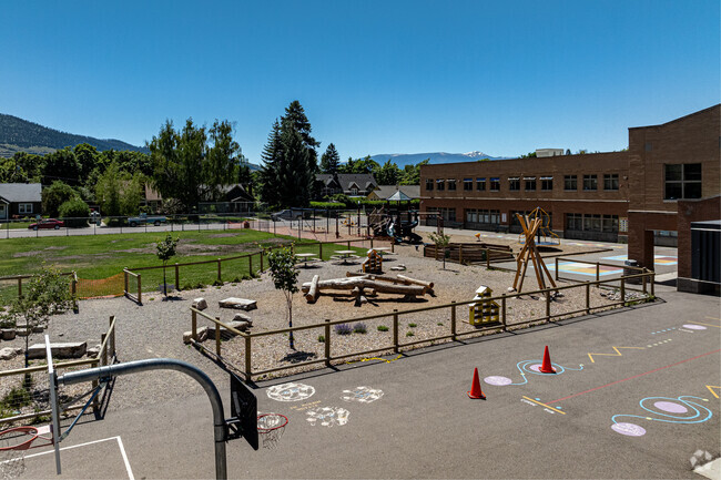 Students love the playground at Paxson School in Missoula.