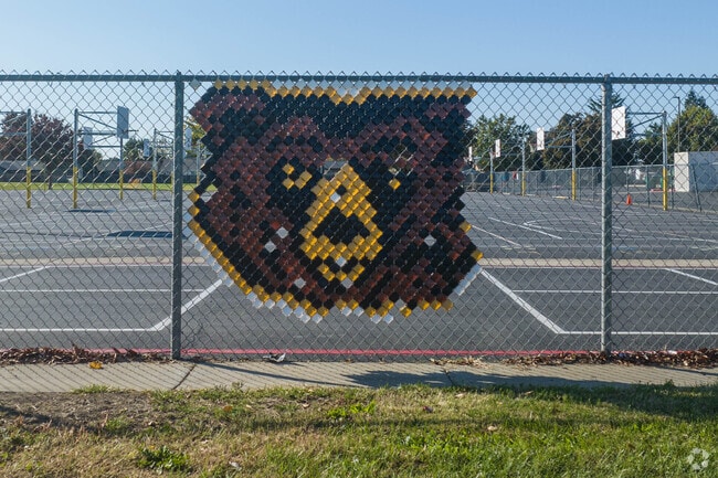 The bear is the mascot for Millswood Middle School in Lodi.