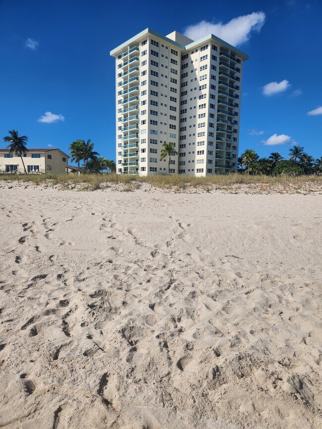 View of Condo from Beach