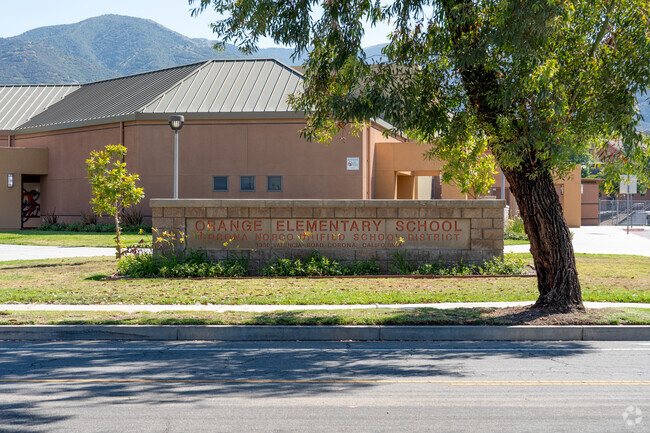 Side entrance to Orange Elementary School in Corona, Ca.