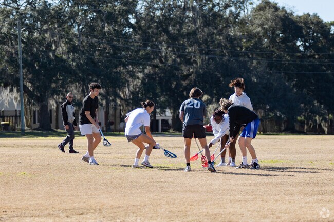 Play a game in Daffin Park's large fields.