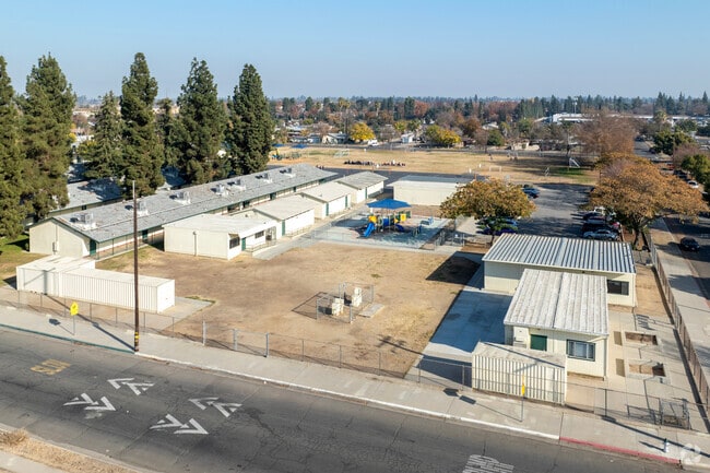 Buildings at Lane Elementary School in Fresno.