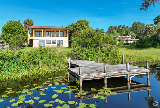 Homes on Blue Lake can enjoy private docks and cruising the DeLand community on the water.