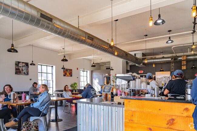 Locals can stop for a quick bite to eat and a warm cup of coffee at Kushala Sip Coffee House.