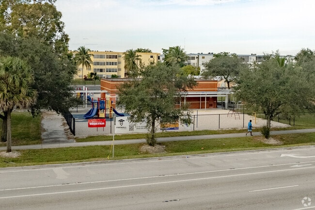 The playground at Park Lakes Elementary School in Lauderdale Lakes, FL.