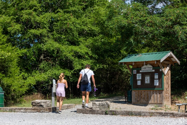 The Blevins Gap Nature Preserve has an extensive trail network and scenic views.