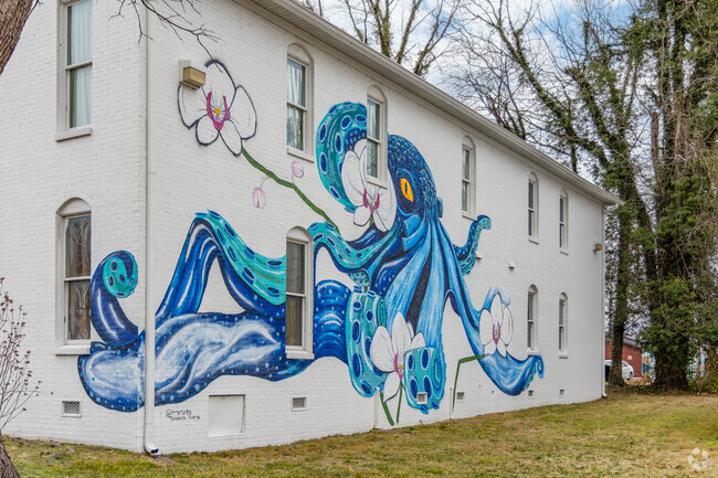 Bertha the Octopus mural was designed by Tara Aversa in Tullahoma.