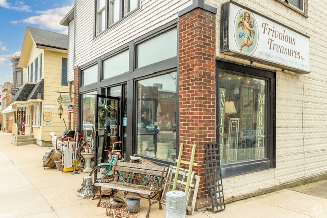 Frivolous Treasures is a local antique shop on the corner of Main street in Elburn.