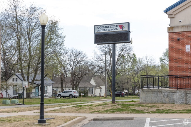 Collinsville Middle School sits at the edge of Main Street Collinsville.