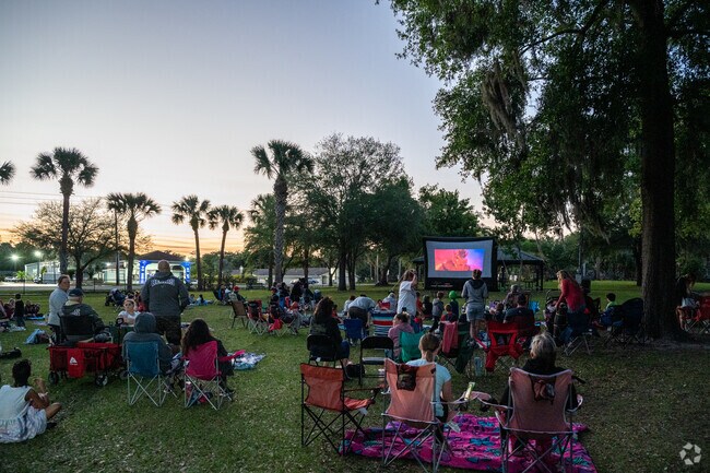 Orange City's Movie in the Park takes place monthly and begins at dusk.
