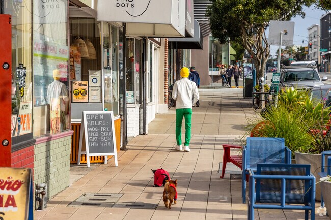 Ocean Ave. near Oceanview is a pedestrian friendly social hub.