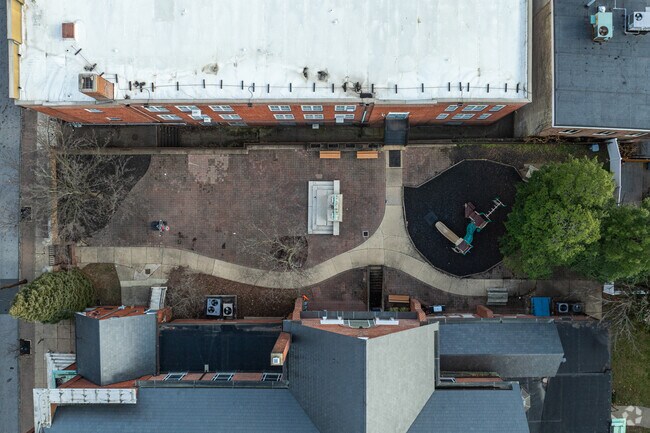 Students have a small courtyard to play in during recess at St. Peter Cathedral School.