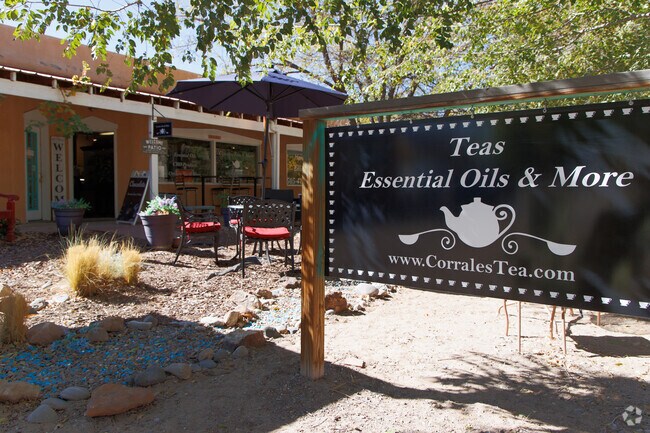 Corrales Tea and Chocolates is a a local favorite in the Corrales neighborhood.